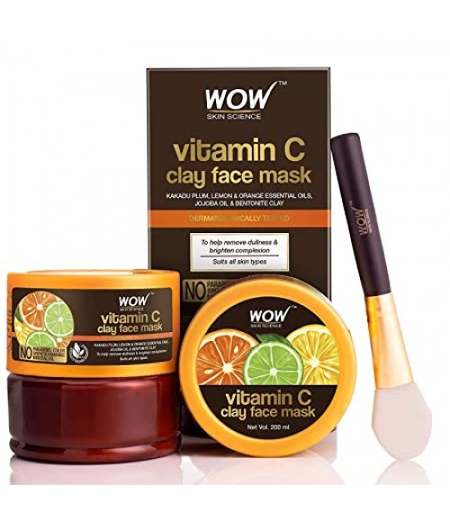 WOW Skin Science Ubtan Face Pack For Tan Removal And Skin Brightening - With Chickpea Flour, Almond, Saffron & Turmeric Extracts - No Sulphate, Parabens, Silicones & Colour, 200 ml